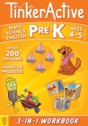 TinkerActive Pre-K 3-in-1 Workbook: Math, Science, English Language Arts (TinkerActive Workbooks) By Nathalie Le Du, Megan Hewes Butler, Les McClaine (Illustrator), Chad Thomas (Illustrator), Pat Lewis (Illustrator) Cover Image